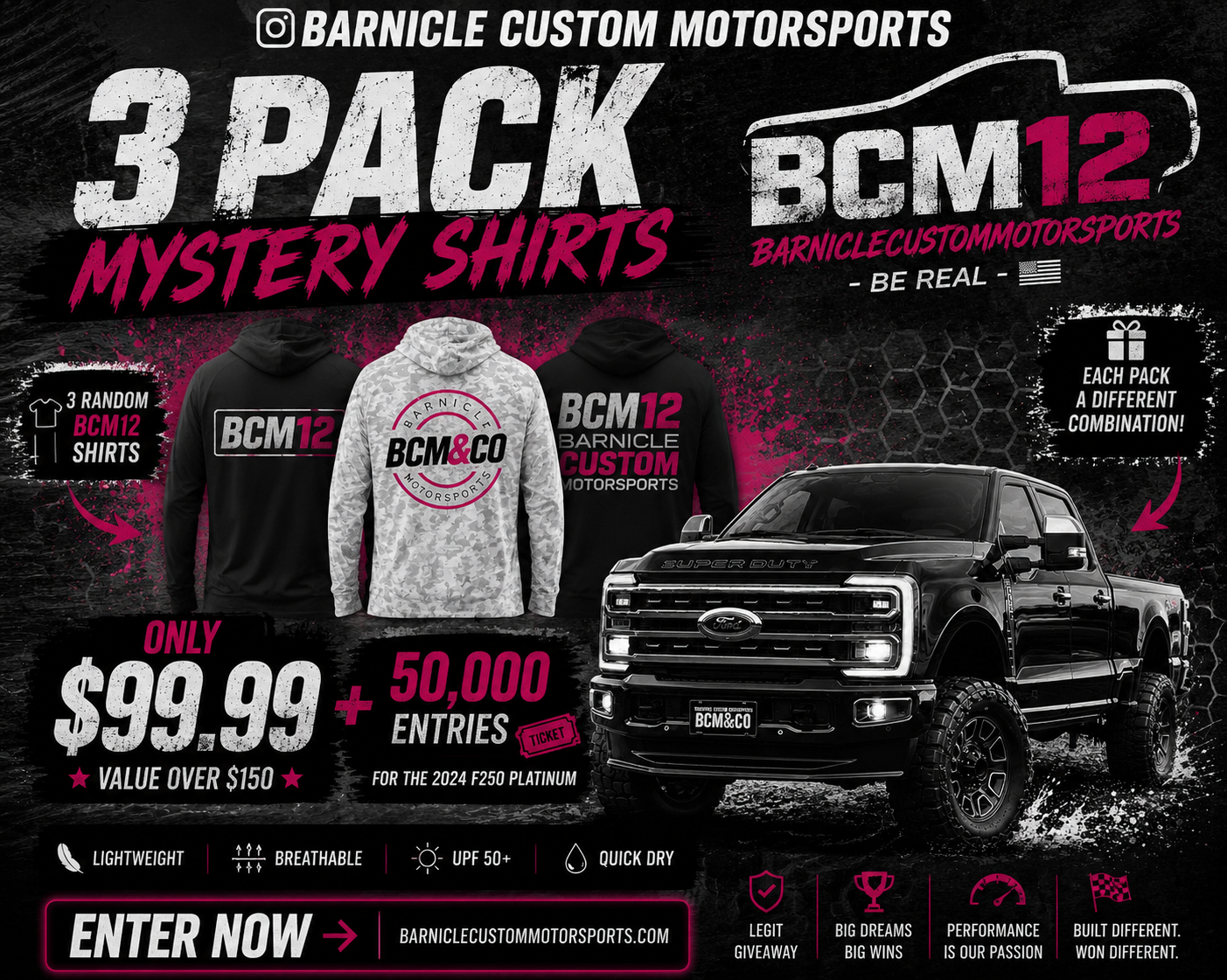 3 Pack Mystery Shirt box + 50,000 ποΈβs For 2024 F250 +10,000