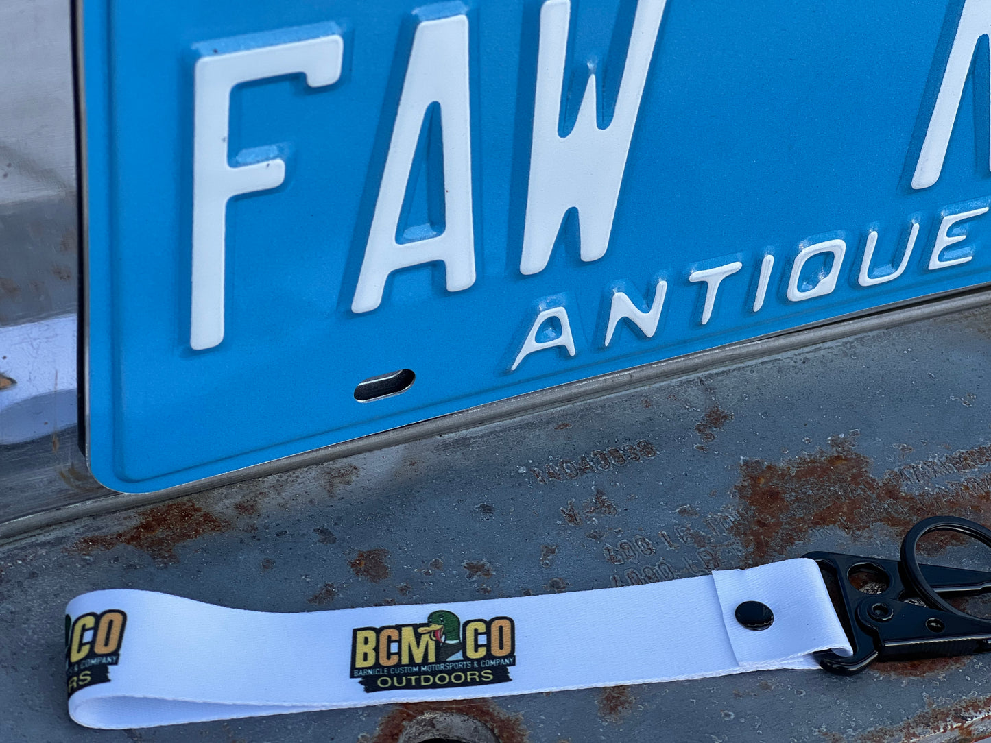 White BCM Duck Lanyard