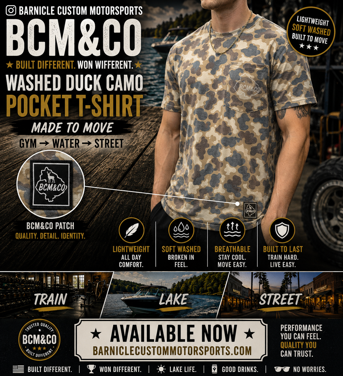 “Washed” Duck Camo Pocket T-Shirt