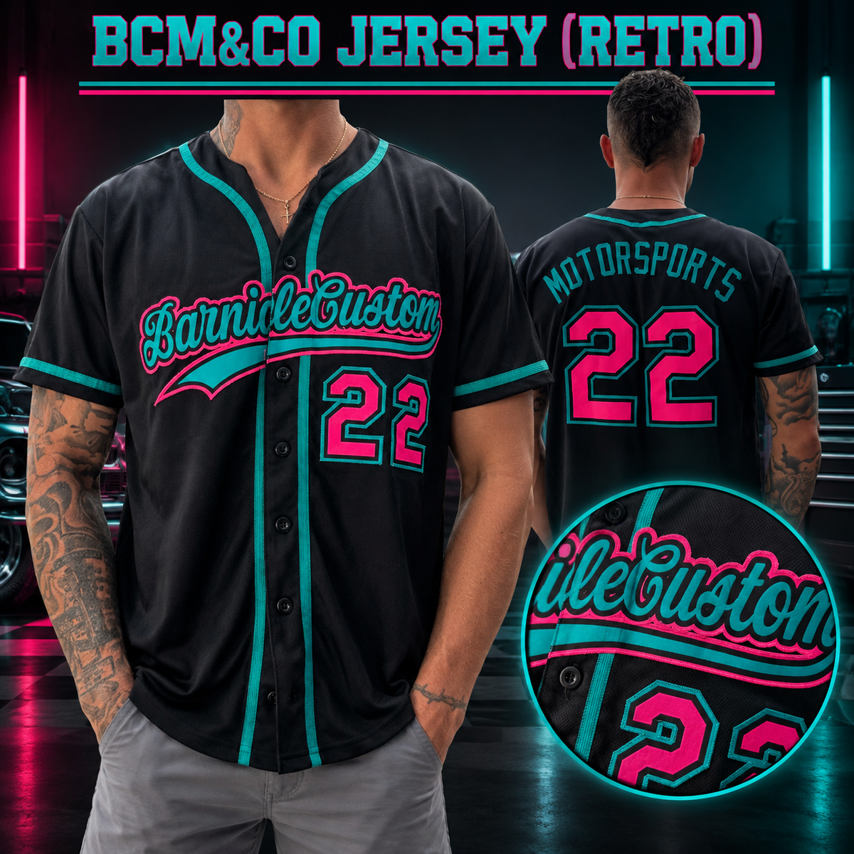 BCM&CO Embroidered Retro Jersey