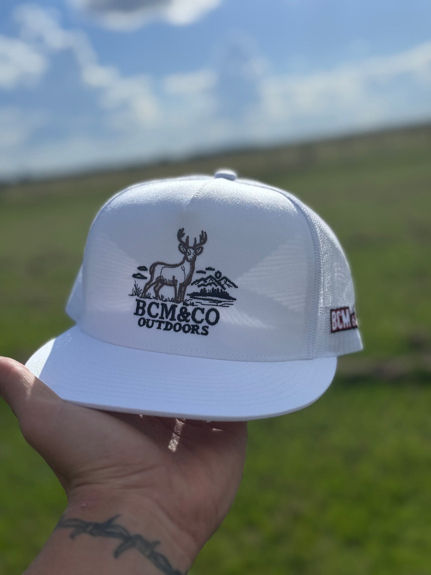 BCM & Co Outdoors Deer Hat White  