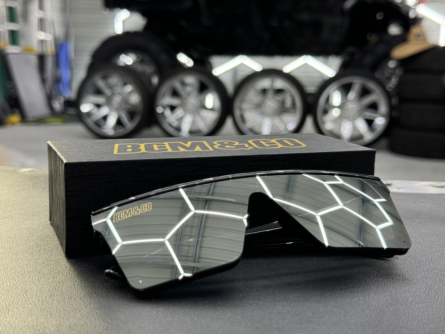 Special edition, silver and black sunglasses