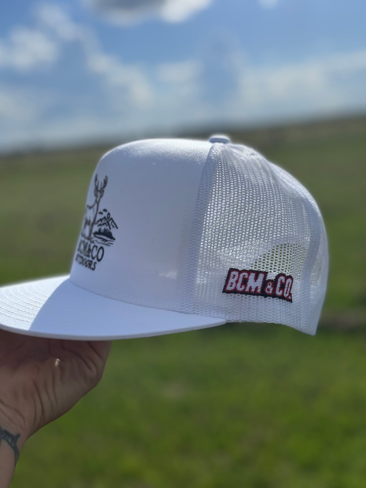 BCM & Co Outdoors Deer Hat White  