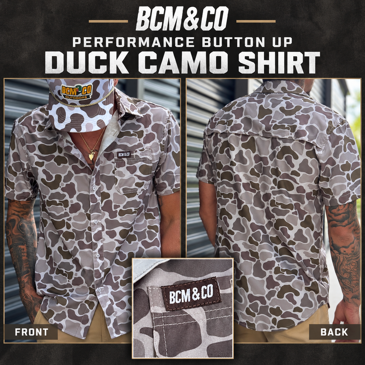 Performance Button Up Duck Camo Shirt  60,000🎟️’s