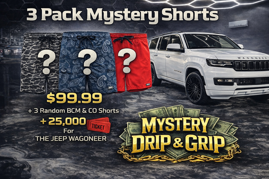 3 Pack Mystery Shorts  + 50,000 🎟️’s Jeep Wagoneer