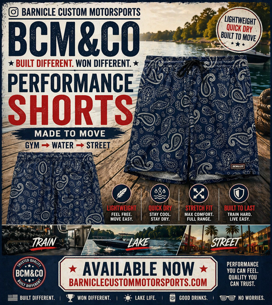 Navy Paisley Shorts
