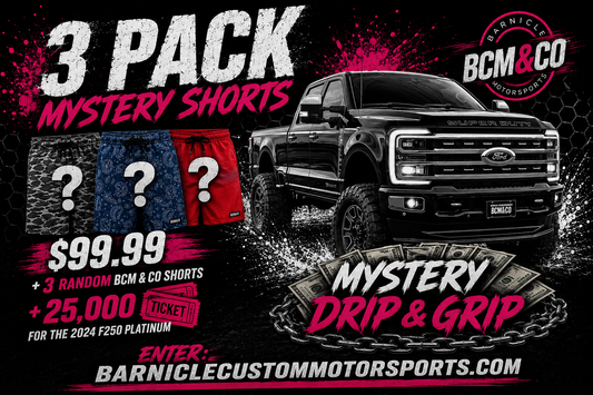 3 Pack Mystery Shorts  + 50,000 🎟️’s 2024 F250 Platinum + 10,000