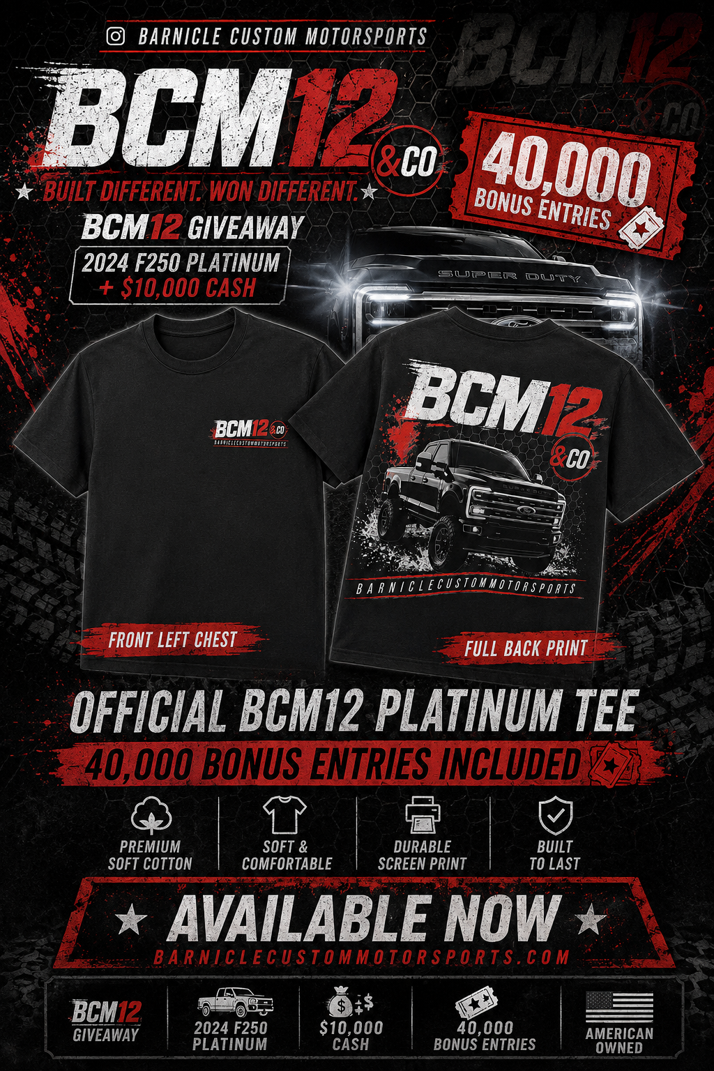 BCM12 Platinum Tee + 40,000 🎟️’s