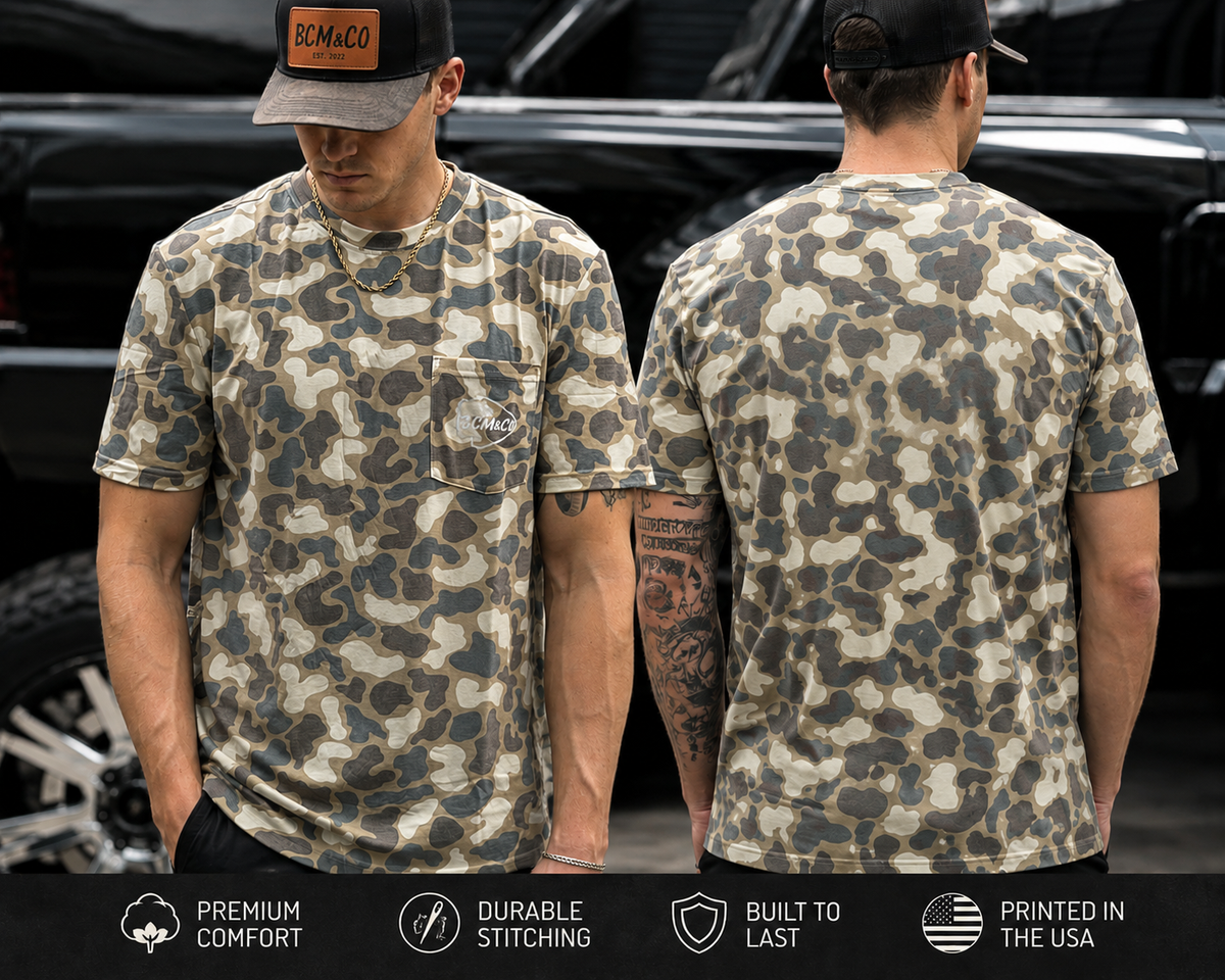 “Washed” Duck Camo Pocket T-Shirt 25,000🎟️’s