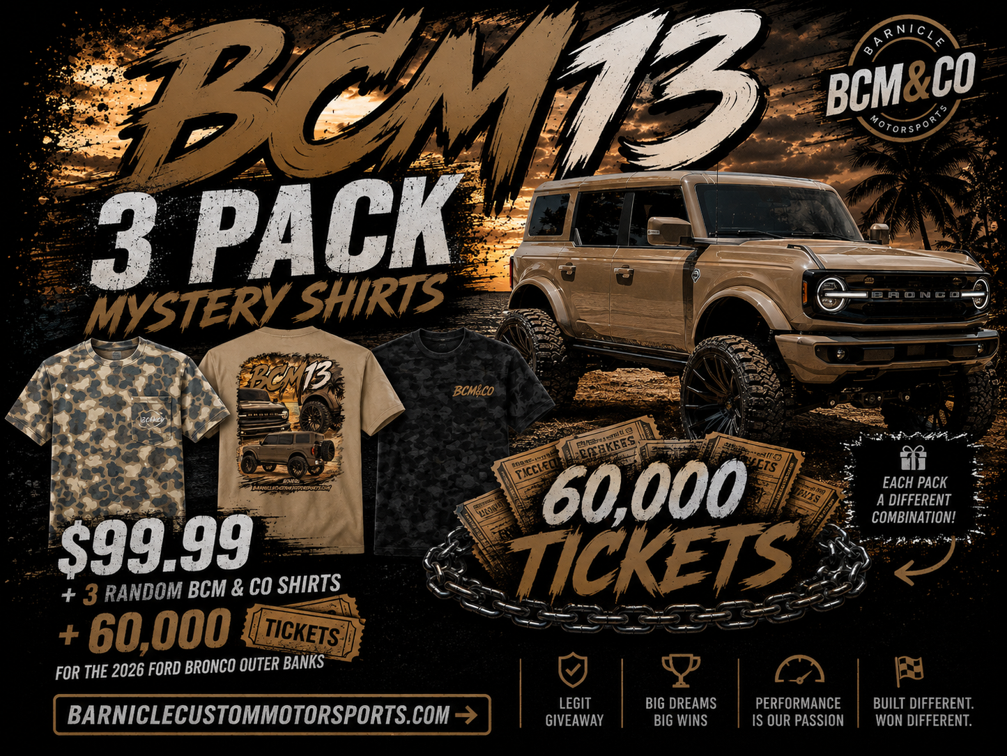 3 Pack Mystery Shirt box + 60,000 🎟️’s